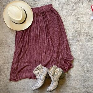 Final Sale NWOT Pleione Midi Pleated Skirt